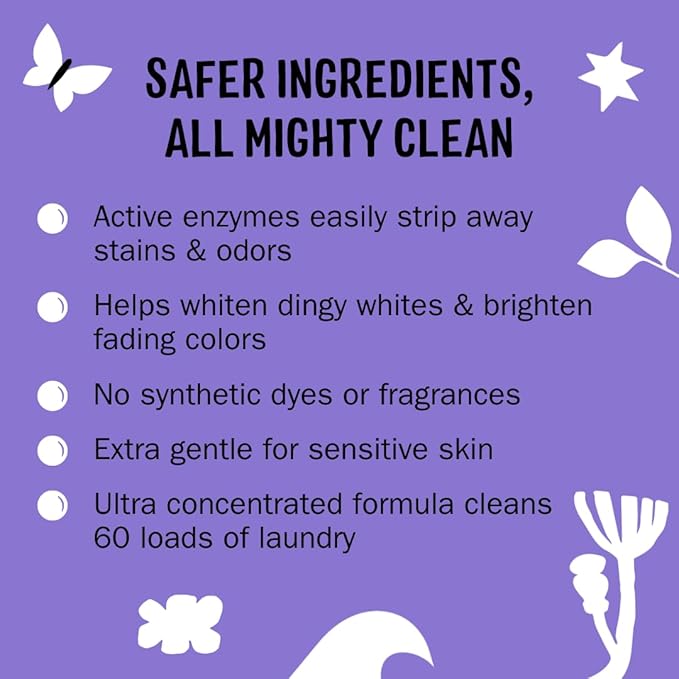 Molly's Suds Super Powder Detergent | Extra Strength Laundry Soap, Stain Fighting | Sensitive Skin | Simple, Effective Ingredients | Lavender, 120 Loads Total (2 Pack)