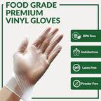 GORILLA SUPPLY Large Vinyl Gloves, Clear, Unisex, Disposable, 1000 Count