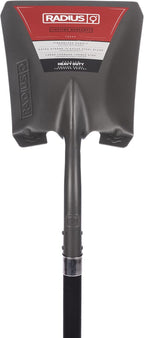 Radius Premium D-Handle Square-Point Shovel, Fiberglass Shaft