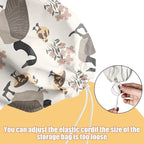 Duck Plastic Bag Holder, Wall Mount Grocery Bag Holder, Plastic Storage bag, Pull Rope Free Adjustment, Plastic Bag Holders for Grocery Bags, Plastic Bag Dispenser for Home Kitchen