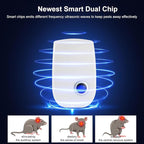 Upgraded Ultrasonic Repellent 6 Packs Pest Control Electronic Plug in for Cockroach Bugs Insects Spider Rodent Mosquitoes Mouse Repeller for Home Garage Hotel Office