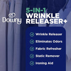 Downy Wrinkle Releaser Spray, All In One Formula, Removes Wrinkles, Static and Odor Eliminator, Crisp Linen Scent, 33.8 Fl Oz (Packaging May Vary),(Pack of 4)