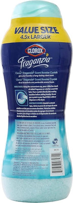 Clorox Fraganzia Laundry Scent Booster Crystals, In-Wash Fragrance Beads for Fresh-Smelling Clothes & Linens, Safe for All Fabrics & Colors, Easy-Pour Bottle, Ocean Scent, 70 Oz - 6 Pack