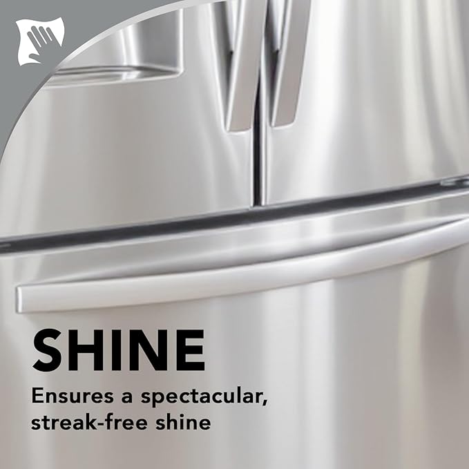 Weiman Stainless Steel Cleaner, 30 Count Wipes, Anti-Fingerprint, Removes Grease, Water Spots, Streaks & Residue, Polishing Cleaner Safe for Appliances, Chrome, Sinks & Grill Exteriors