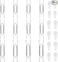 Bilillo 12 Pieces 10/12/14 Inch Stainless Steel Plate Hangers for The Wall, Invisible Heavy Duty Wire Plate Holders with 12 Pieces Wall Hooks for 9 to 16.5 Inch Decorative Plates and Arts (Black)