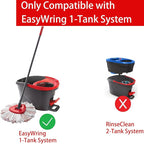2 Pack Mop Heads Replacements - 40% More Cleaning Power, Spin Mop Heads Replacements for O Cedar Easy Wring 1-Tank System, Deep Cleaning, Microfiber and Machine Washable