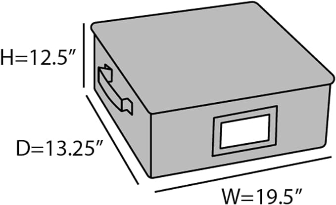 Covermates Keepsakes - Adjustable Zip-Top Storage Box - Configurable FlexGrid Compartments - Heavy Duty Polyester- Reinforced Handles - Stackable Design - Indoor Storage, Beige Heather