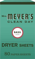 Mrs. Meyer's Clean Day Dryer Sheets, Basil Scent, (Pack of 3)