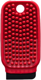 3-in-1 Silicone Dish Sponge - BPA-Free Food-Grade Cleaning Brush with Dual-Sided Scrubber & Scraper, Hanging Hole Fast-Dry Reusable for Dishes/Fruits/Vegetables (Red 1PCS)