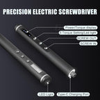 3.7V Electric Precision Screwdriver Set, 49 IN 1 Magnetic Storage Cordless Screwdriver with LED Display, 5 Torque Settings, Repair Tool Kit for Electronics Phone Laptop Watch (Grey)
