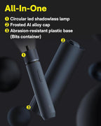 HOTO Electric Screwdriver Rechargeable, 3.6V Cordless Screwdriver Set USB-C, 1/4'' Hex Bits, 3 Torque Settings, 1500mAh Battery, LED Light & 12 S2 Metal Bits for Furniture/Electrical Repairs