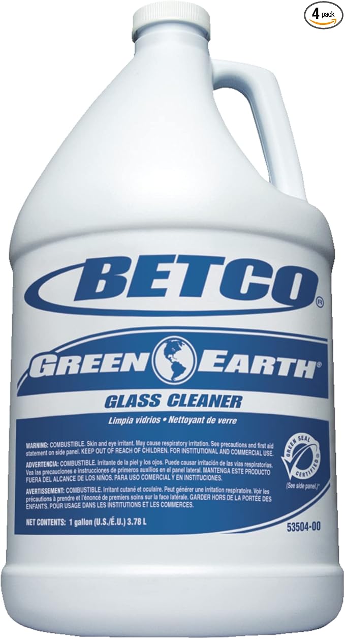 Betco® Green Earth® Glass Cleaner, 1 Gallon, Case Of 4