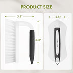 Amazer Scrub Brush for Cleaning Comfort Grip Shower Scrubber Stiff Bristles with Handle Heavy Duty Cleaner Brush for Tub Sink Carpet Floor - Pack of 2 (Black+Black)