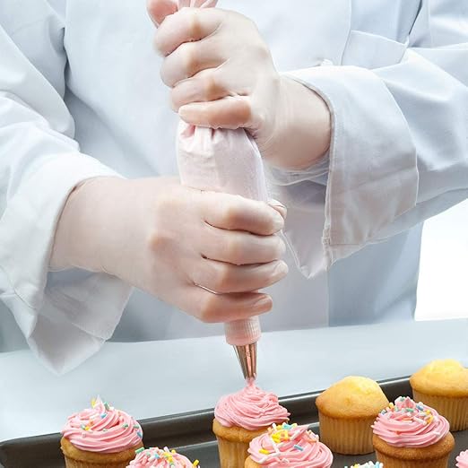 TRONEX 8973 Vinyl Disposable Gloves, Latex-Free, Powder-Free, Food Service, Catering, Natural, Large, Case of 1000