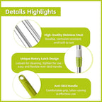 Spin Mop Replacement Handle 360 Degree Spin Mop Pole Handle Replacement Rotating Telescopic Stick for Mop Head, Ideal for Home and Household Cleaning