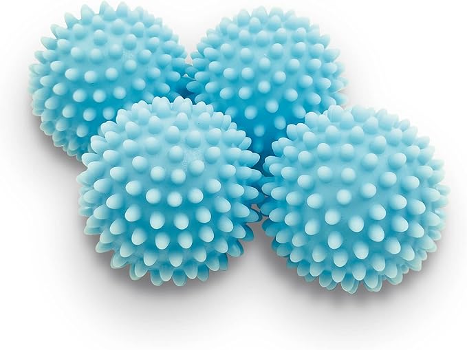 Dryer Balls 4 Pack - Non-Toxic Reusable Dryer Balls (Light Blue)