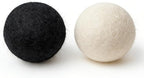 Wool Dryer Balls 6-Pack XL - Natural Reusable Laundry Fabric Softener, Reduces Wrinkles & Drying Time, Hypoallergenic, Leaves Fabrics Naturally Soft and Fluffy (Black)
