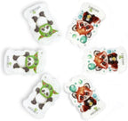 Eco-Friendly Compressed Cellulose Pop-Up Sponges, Expandable Cartoon Design – Biodegradable Dish & Surface Scrubbers, 6-Pack