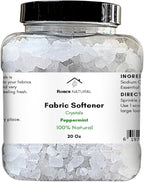Peppermint Fabric Softener Crystals, (20 oz), Freshens and Softens Fabrics, Natural Peppermint Scent, In-Wash Fabric Beads, Non-Toxic, Made in the USA
