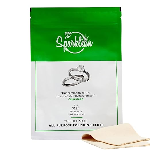 JEWELRY POLISHING CLOTH PREMIUM - Silver Polishing Cloth for Sterling Silver, Gold, Brass, Metal and More - All Purpose Jewelry Cleaning Cloth with Real Lemon Oil - Anti Tarnish Cloth - Made in USA