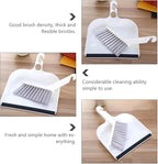 HOMSFOU Mini Broom and Dustpan Set 2pcs White, Household Desktop Cleaning Tools for Kitchen Table, Compact Handheld Sweeping Accessories for Home and Office Use