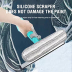 4 in 1 Window Cleaning Kit, Professional Window Vacuum Squeegee with Spray Bottle, Window Cleaner Brush Tools for Shower Wall Mirror Glass Car Windshield Countertop