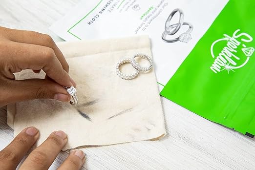 JEWELRY POLISHING CLOTH PREMIUM - Silver Polishing Cloth for Sterling Silver, Gold, Brass, Metal and More - All Purpose Jewelry Cleaning Cloth with Real Lemon Oil - Anti Tarnish Cloth - Made in USA