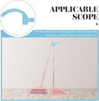 2pcs Broom and Dustpan Handle Grips 19mm Light Blue PVC Replacement Sleeve for Household Cleaning Tools and Clothesline Poles