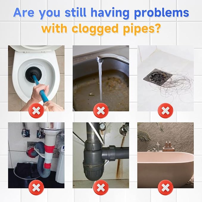 2026 Upgrade Powerful Sink Drain Cleaner, Sink and Drain Cleaner, Multi-functional Drains Cleaners Fast Foaming for Kitchen Quick Cleaning Tool, Fast Acting Clog Remover for Home Users (3)