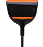 TreeLen Angle Broom and Dustpan Set, Dust Pan Snaps On Broom Handles Orange