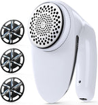 POPCHOSE Fabric Shaver, Rechargeable Lint Remover Defuzzer Sweater Shaver, Fuzz Remover for Clothes, Sweater, Furniture, Couch, Cashmere(Two 6-Leaf Blades Extra, Electrostatic Brush)…