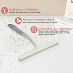 3 Pcs Shower Squeegee for Glass Doors, Car Window Squeegee, Streak-Free Mirror Cleaner Tool for Bathroom Kitchen Sink Countertop Tile Glass Shower Door Scraper Household Squeegees, with 3 Hooks