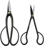 Wazakura Bonsai Pruning Scissors Tool Set - Japanese Trimming Shears Starter Kit - Ashinaga Bonsai Scissors & Satsuki Trimming Scissors