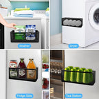 Picowe Magnetic Laundry Organizer, Extra Large Magnet Basket for Laundry Room,16.5lb Capacity Magnetic Shelf for Washer /Dryer, Fridge & Small Spaces (XL, Black)