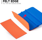 FOSHIO Micro Fiber Felt for Squeegee Edge Wrapping 2 Meters Length - Orange Suede Felt to Cover The Edges of Hard Card Squeegees