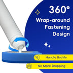 Newlonis® Disposable Toilet Brush with 32 Refills, Wall-Mounted Toilet Bowl Cleaning Wand, Toilet Brush and Holder Set