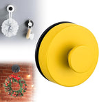 Suction Cup Hooks for Wreaths on Glass, 2025 New No Drill Suction Cup Hooks for Shower, Wreath Hanger Holder for Front Door, Upgraded Towel Hooks for Window Bathroom Mirrors (1, Yellow)