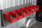Hudson Exchange 9-1/2" x 6" x 5" Plastic Stackable Storage Bin and Hanging Container (Red, 1 Pack)