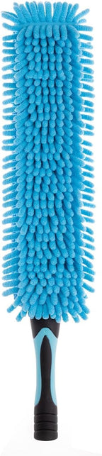 20 Foot High Reach Ceiling Fan Duster with 5-12ft Heavy Duty Extension Pole, Microfiber Feather, Cobweb Duster, Window Squeegee Kit, Cleaning Gloves