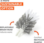Full Circle Clean Reach Bottle Brush Refill – Replaceable Heads for Deep Cleaning Water Bottles, Baby Bottles, and Tumblers, 2pk