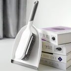 DOITOOL 2pcs Home Cleaning Brush Set with Broom and Dustpan, Multi-use Bed Dust Removal Tool, White and Grey Handheld Sweeping Accessories for Household Cleaning