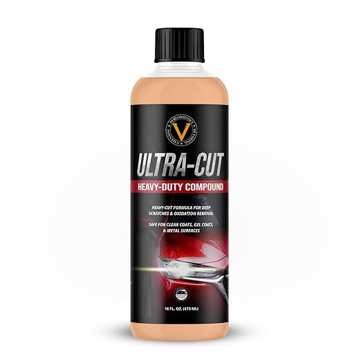 VPD Ultra-Cut Heavy Polishing Compound for Extreme Correction 16 oz – Car Polishing & Rubbing Compound, Removes Deep Scratches & Oxidation, Safe for Clear Coats, Gel Coats & Metal Surfaces