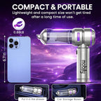 2026 Upgraded 4-in-1 Handheld Cordless Car Vacuum Cleaner, 16000PA High Power Air Blower & Mini Car Vacuum Cleaner with LED Light for Home, Office & Auto, 15000mAh long Battery & Type-C Fast Charging