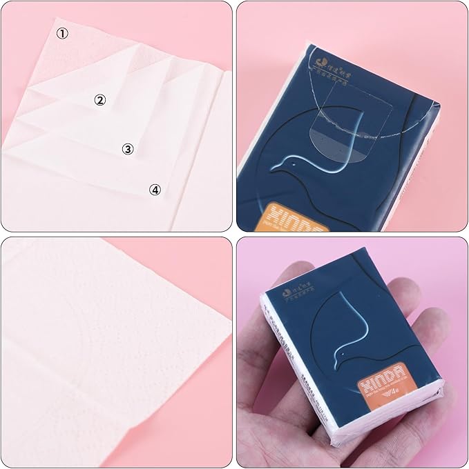 Readsky 480-Pack Mini Pocket Packs Facial Tissues, Pocket Tissues Travel Packs Small, 4-Ply Each Sheet Size