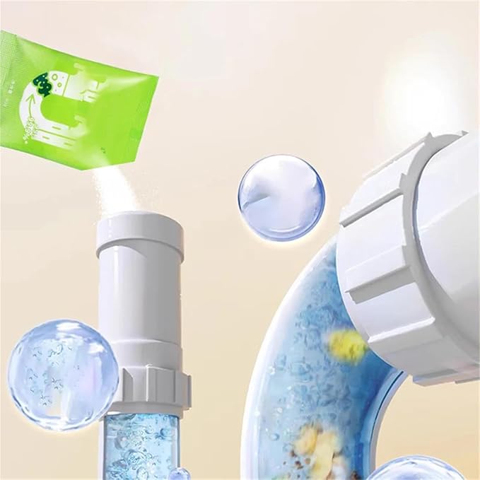 Powerful Pipeline Dredging Powder, 80g Powerful Sink And Drain Cleaner Powder, Drain Clog Remover Agent, Powerful Pipe Unclogger, Multi-Purpose Pipe Cleaner For Kitchen Bathroom Toilet (3PC)