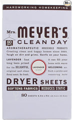 Mrs Meyer's Clean Day Dryer Sheet, 80 Count