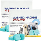 Washing Machine Cleaner Tablets, 2026 New Washer Cleaner Tablets, Deep Cleaning Pet Hair Remover for Laundry Room, Eco-Friendly Odor Remover for Pet Owners (2pcs)