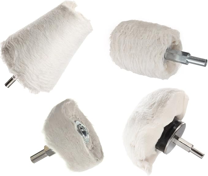 BaiFM Buffing Pad Polishing Mop Wheel for Manifold/Aluminum/Stainless Steel/Chrome 4pcs