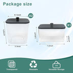 POLRAI 3 Pack Laundry Pod Containers and Dryer Sheet Holder Clear Jars with Bamboo Lids and Labels Laundry Room Organization Containers for Scent Booster Powder Detergent Pods Storage