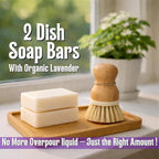 KELEBS 2 Dish Soap Bars | Lavender Essential Oil Formula | Natural & Organic Ingredients | Gentle on Hands | For Plant-Based Kitchens & Light Dishwashing | Biodegradable | No Overpour | Value Pack